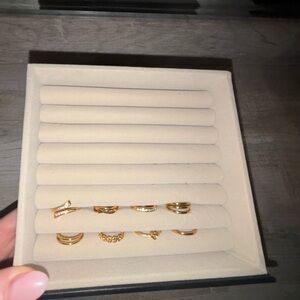 Gold Tone Toe Rings Set